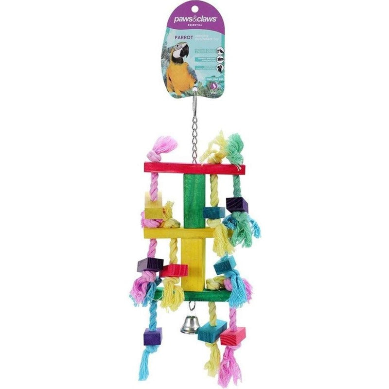 Paws & Claws Parrot Rope and Wood Toy