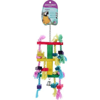 Parrot Rope and Wood Toy