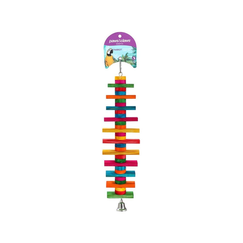 Paws & Claws Parrot Wood Spinning Toy