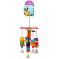 Parrot Large Wood + Rope Toy with Bells