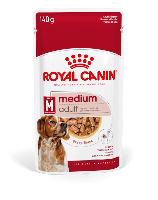 Royal Canin Dog Medium Adult Pouches 140gx10