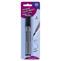 Marker Laundry 2pk Black Ink