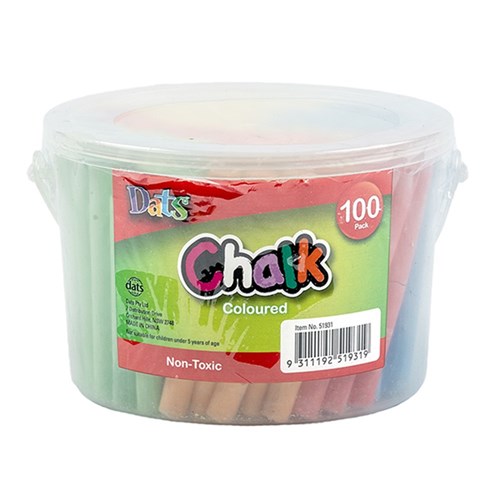 Chalk Coloured 100pk in Bucket