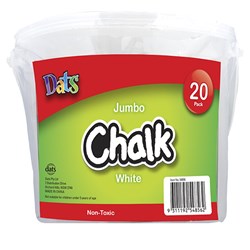 Chalk Jumbo White 20pk in