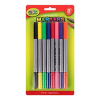 Marker Coloured Fine Tip Double Ended 8pk