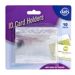 Card Holder ID Clear 10pk 96 x 78mm