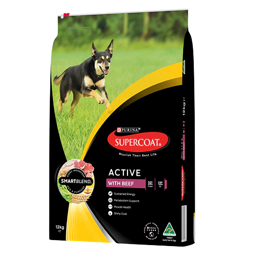 SUPERCOAT Dog Adult Active Beef