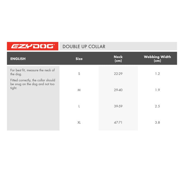 EzyDog Collar Double Up