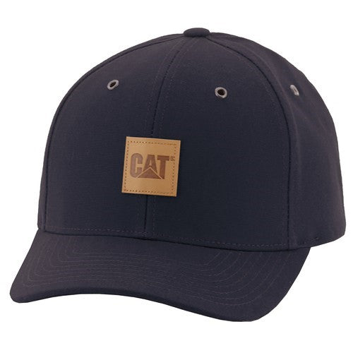 CAT Leather Patch Cap - Black