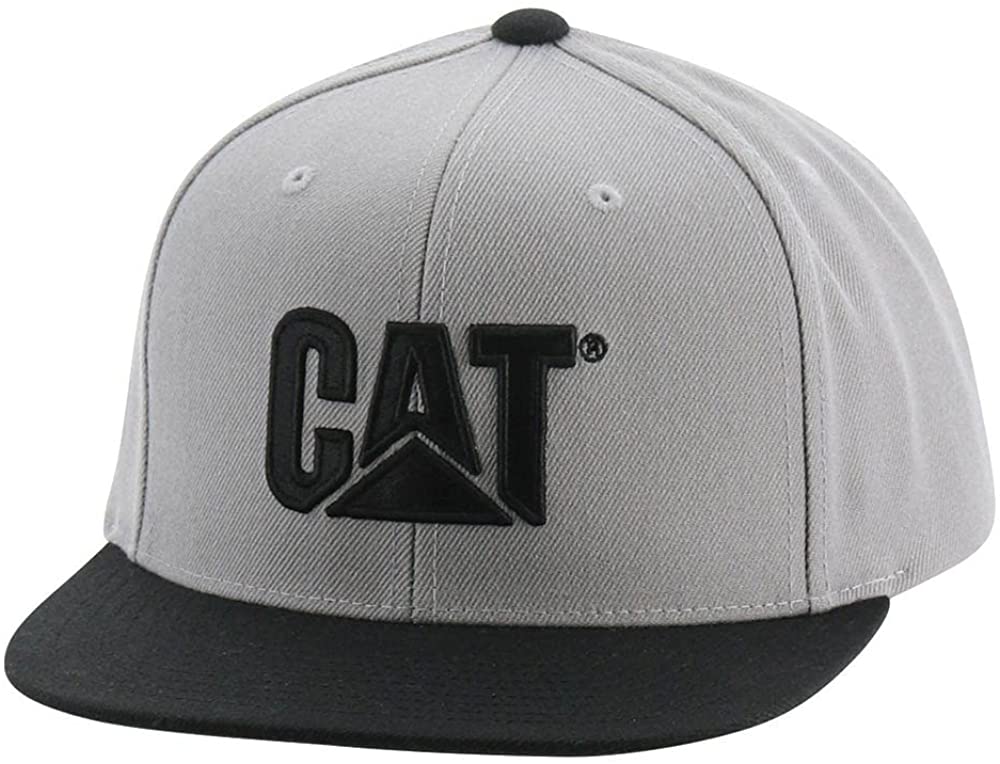 CAT Raised Logo Flat Bill Cap