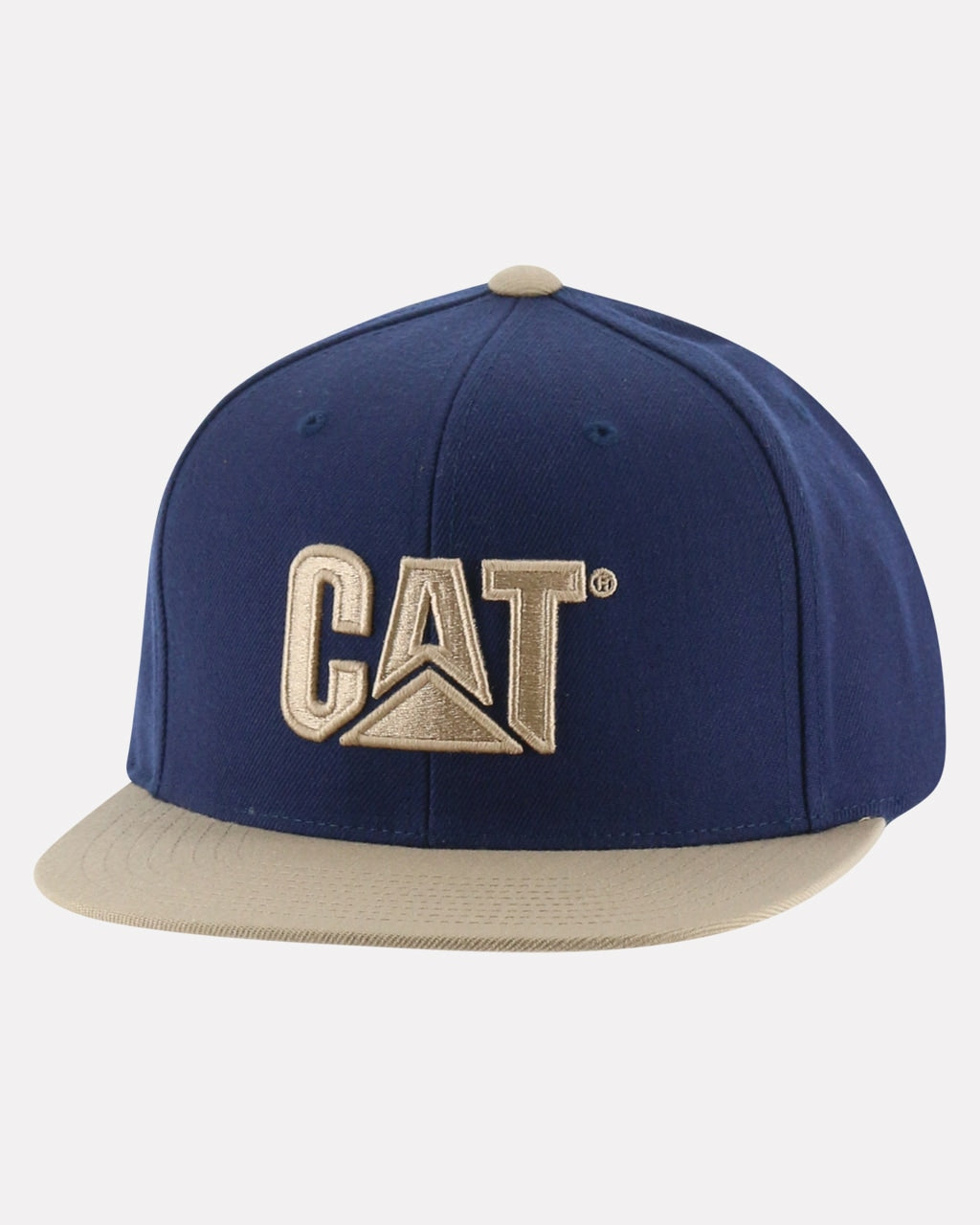 CAT Raised Logo Flat Bill Cap