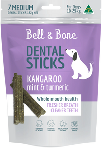 Bell & Bone Dental Sticks - Kangaroo and Turmeric