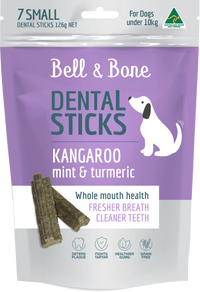 Bell & Bone Dental Sticks - Kangaroo and Turmeric