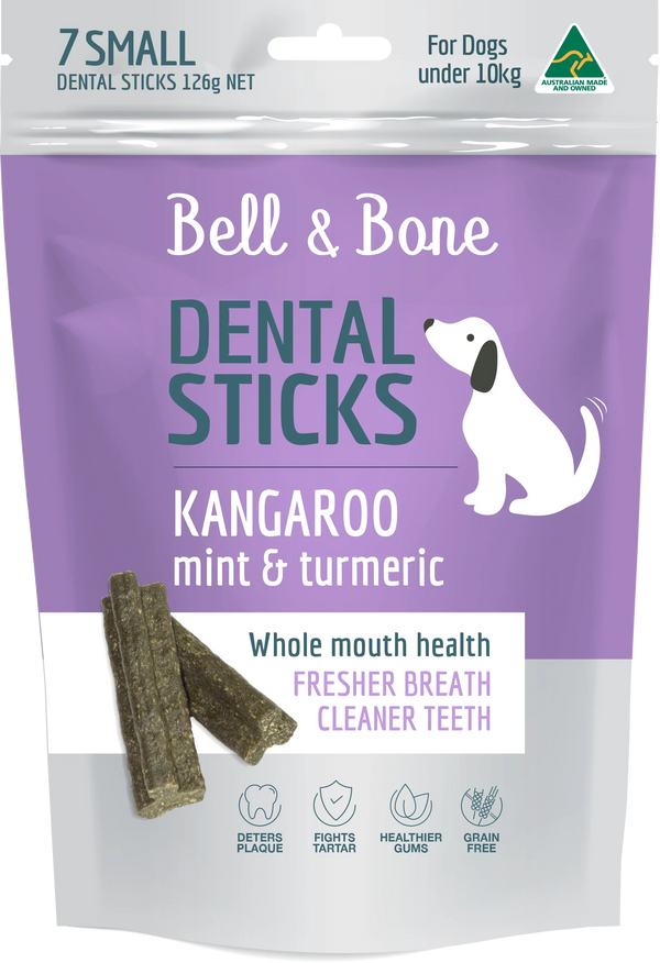 Bell & Bone Dental Sticks - Kangaroo and Turmeric