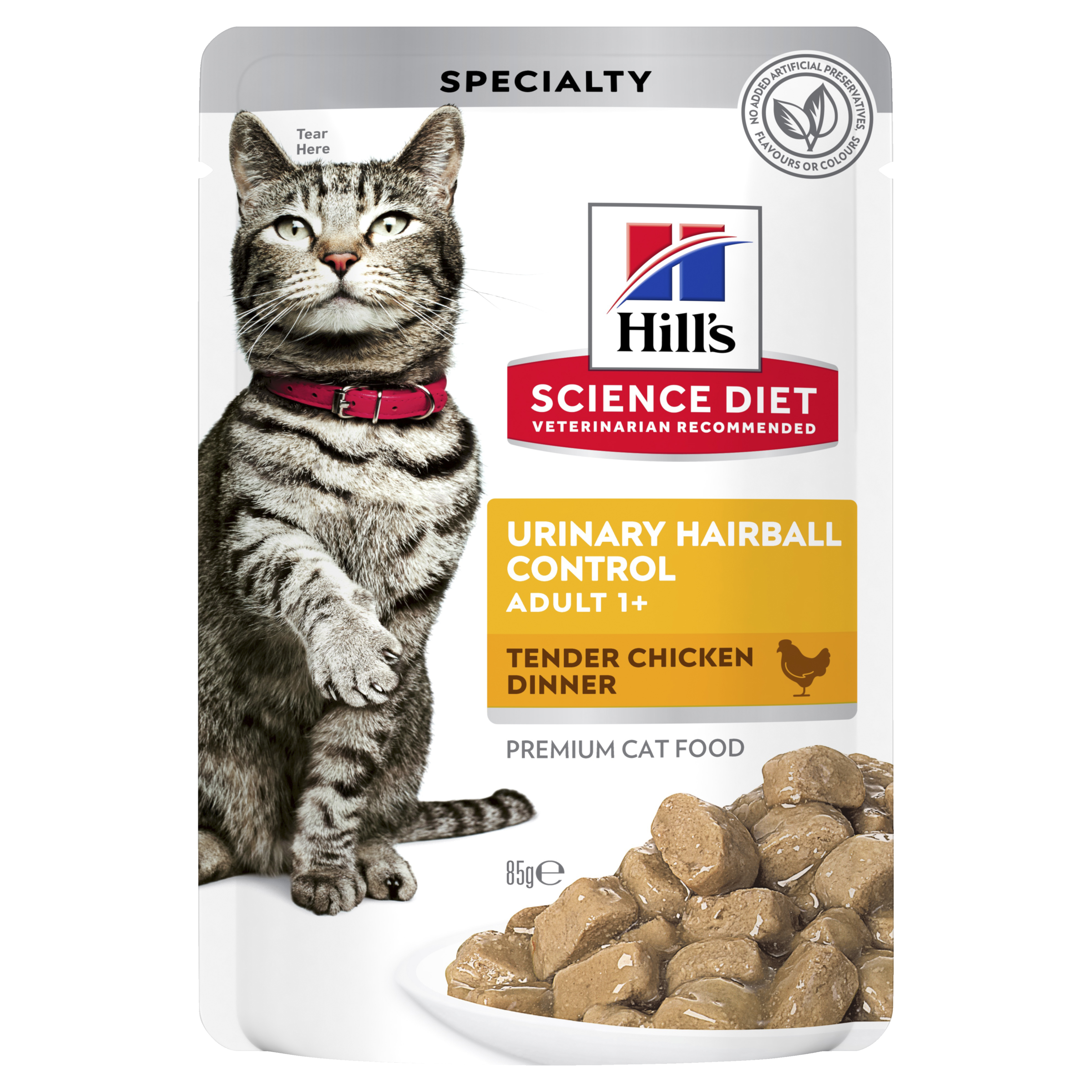 HILLS Cat Urinary Hairball Chicken - 85g x12