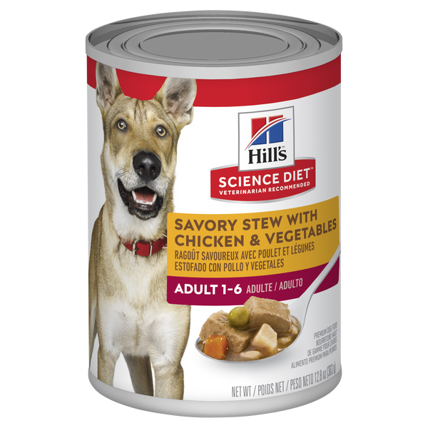 HILLS Dog Adult Stew Chicken & Vegetable Canned x 12