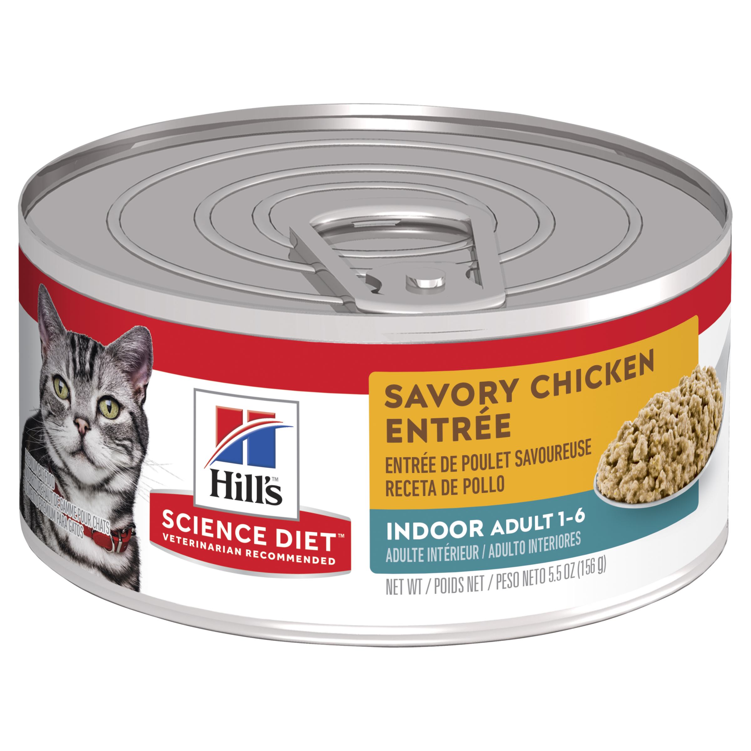 Hill's Cat Adult Indoor Chicken Canned - 156g x24