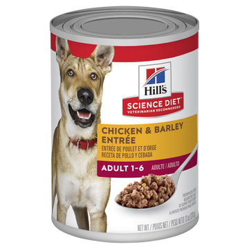 HILLS Dog Adult Chicken & Barley Entree Canned x 12