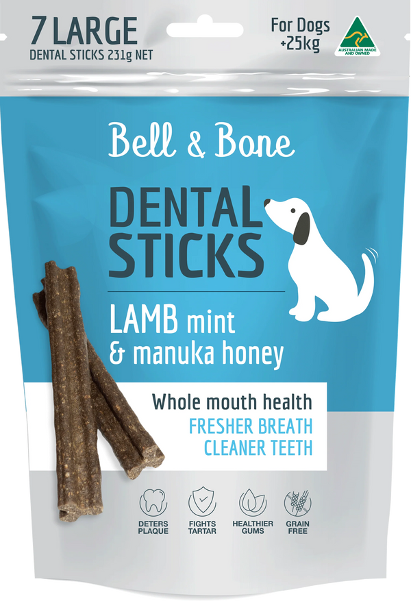 Bell & Bone Dental Sticks - Lamb, Mint and Manuka Honey