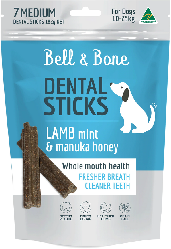 Bell & Bone Dental Sticks - Lamb, Mint and Manuka Honey