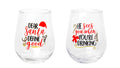 Stemless Printed Wine Glass 2pk