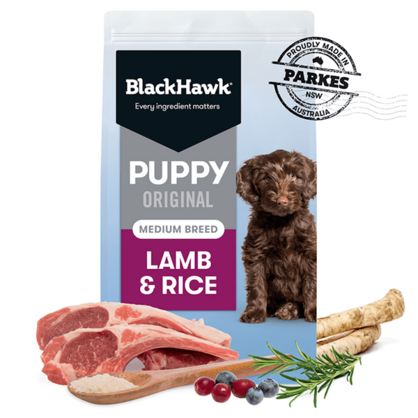 BLACK HAWK Puppy Medium Breed - Lamb and Rice