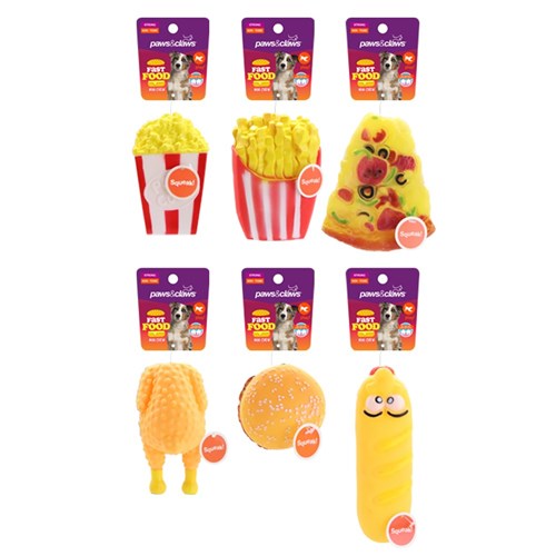 Paws & Claws Fast Food Mini Chew Toys