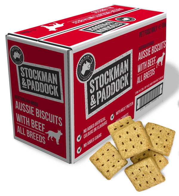 Stockman and Paddock Aussie 2X2 Biscuits with Beef 10kg